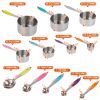 12Pcs Measuring Cups Spoons Set Stainless Steel Kitchen Measurement Tool