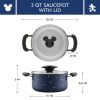 Farberware Disney 3 Quart Ceramic Nonstick Saucepot with Lid, Blue