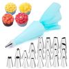 6-24 Pcs Set Pastry Bag and Stainless Steel Cake Nozzle Kitchen Accessories For Decorating Bakery Confectionery Equipment