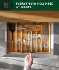 Expandable Kitchen Utensils Drawer Organizer  For Bamboo Flatware Organizer